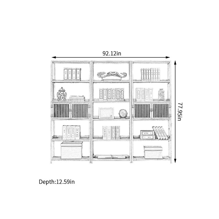 RARLON Storage Bookcase Wayfair Canada